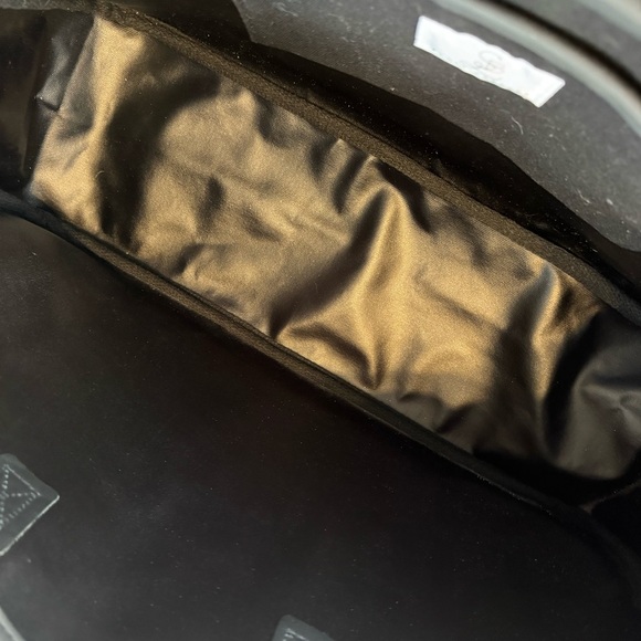 NWT SANTA BARBARA Dog Mom Savannah Canvas Tote Bag Black with Leather Straps - Picture 9 of 12